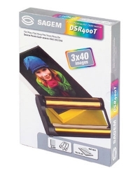Sagem DSR 400T 3 inktcartridge + 120 vellen fotopapier formaat 10 x 15 (origineel) DSR-400T 031915