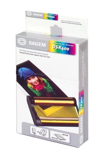 Sagem DSR 400 kleureninktcartridge + 40 vellen fotopapier formaat 10 x 15 (origineel) DSR-400 031910 - 1
