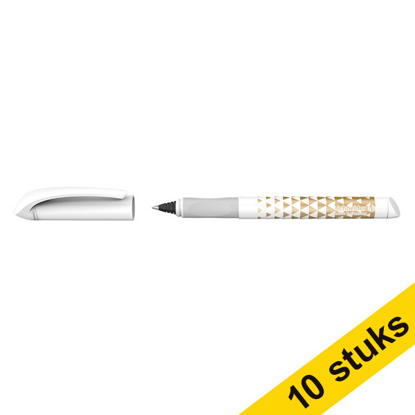 Schneider Aanbieding: 10x Schneider balpen Rollerball Easy goud/wit  240002 - 1