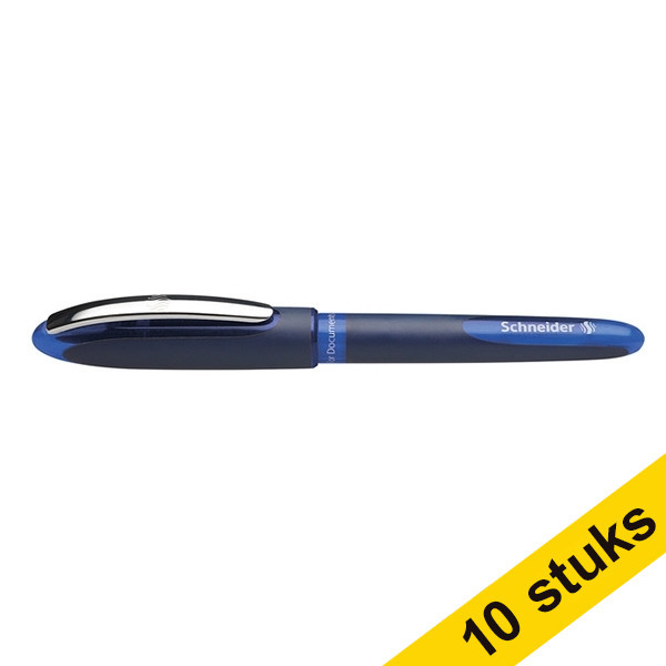 Schneider Aanbieding: 10x Schneider balpen Rollerball One Business blauw  239995 - 1