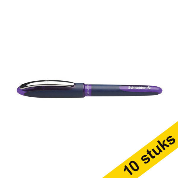 Schneider Aanbieding: 10x Schneider balpen Rollerball One Business violet  239997 - 1