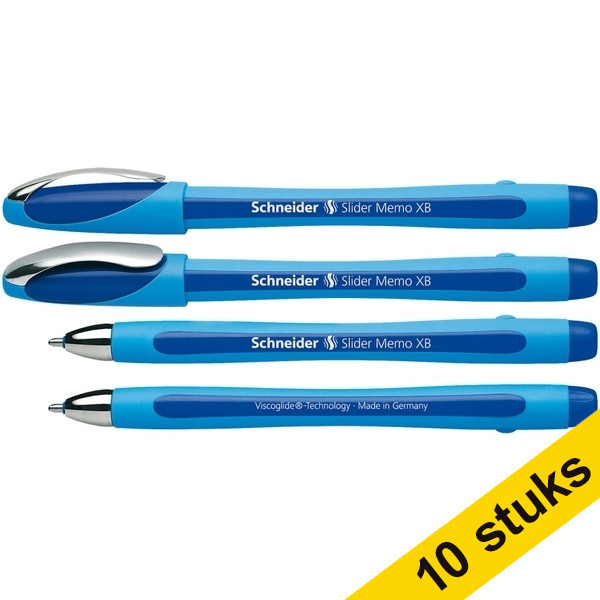 Schneider Aanbieding: 10x Schneider balpen Slider Memo XB blauw  239959 - 1