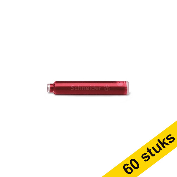 Schneider Aanbieding: 10x Schneider inktpatronen rood (6 stuks)  217242 - 1