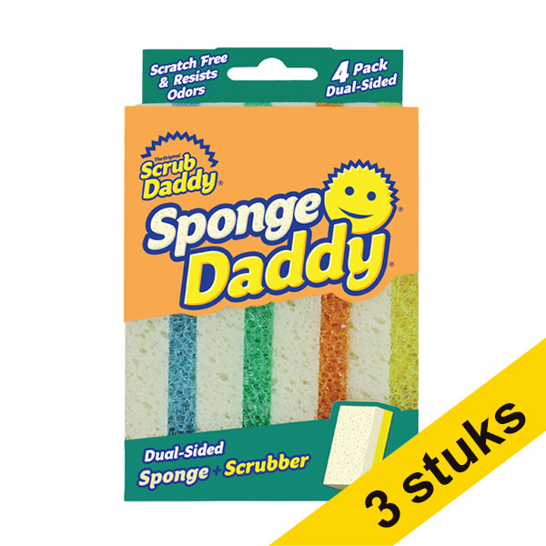 Scrub Daddy Aanbieding: 3x Scrub Daddy Sponge Daddy schuurspons (4 stuks)  SSC00242 - 1