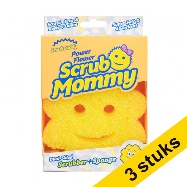 Scrub Daddy Aanbieding: 3x Scrub Mommy Special Edition lente gele bloem SSC00254 SSC01011 - 1