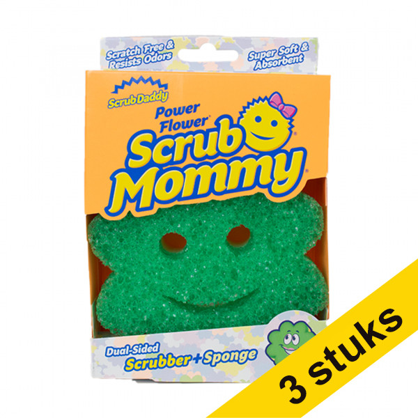 Scrub Daddy Aanbieding: 3x Scrub Mommy Special Edition lente groene bloem SSC00253 SSC01010 - 1