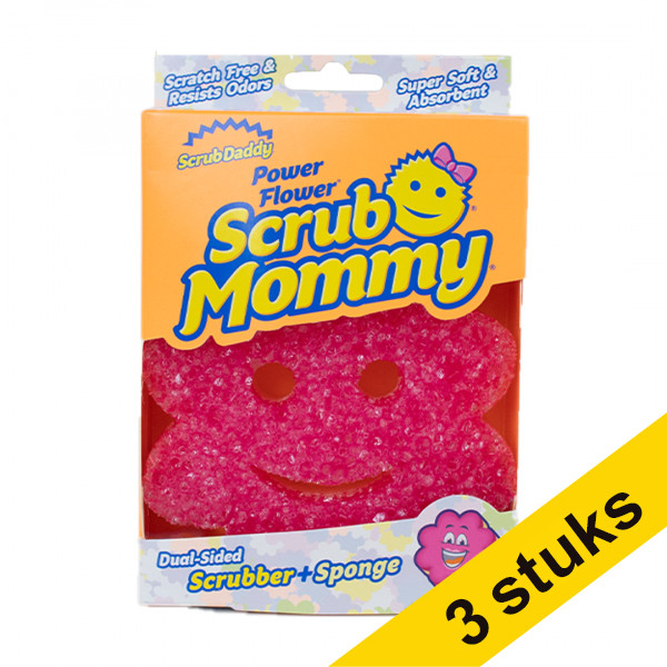 Scrub Daddy Aanbieding: 3x Scrub Mommy Special Edition lente roze bloem  SSC01009 - 1