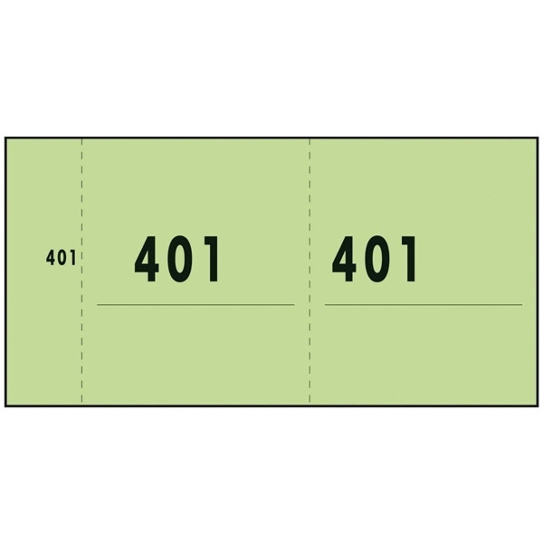 Sigel Expres nummerblok 1-1000 groen (10 blokjes van 100 vellen) 76153 208550 - 1