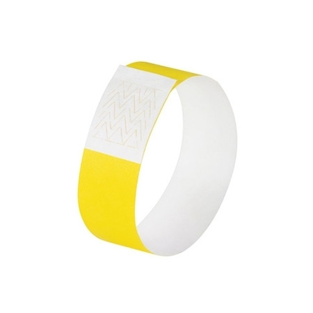 Sigel super soft evenementenbandjes fluogeel (120 stuks) SI-EB213 208682 - 1