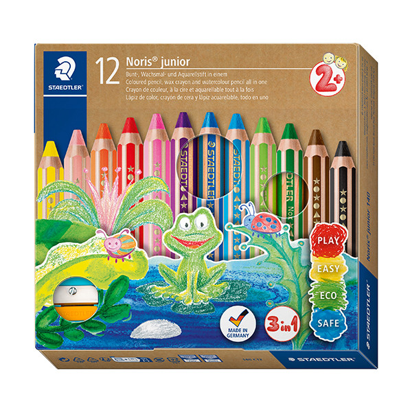 Staedtler 3-in-1 Noris Junior 140 kleurpotloden (12 stuks) 140C12 209512 - 1