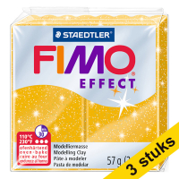 Aanbieding: 3x Fimo effect klei 57g glitter goud | 112