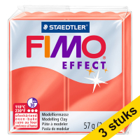 Aanbieding: 3x Fimo effect klei 57g transparant rood | 204