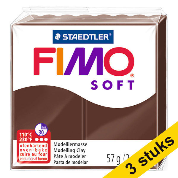 Aanbieding: Fimo soft klei 57g choco | 75 Staedtler 123inkt.be
