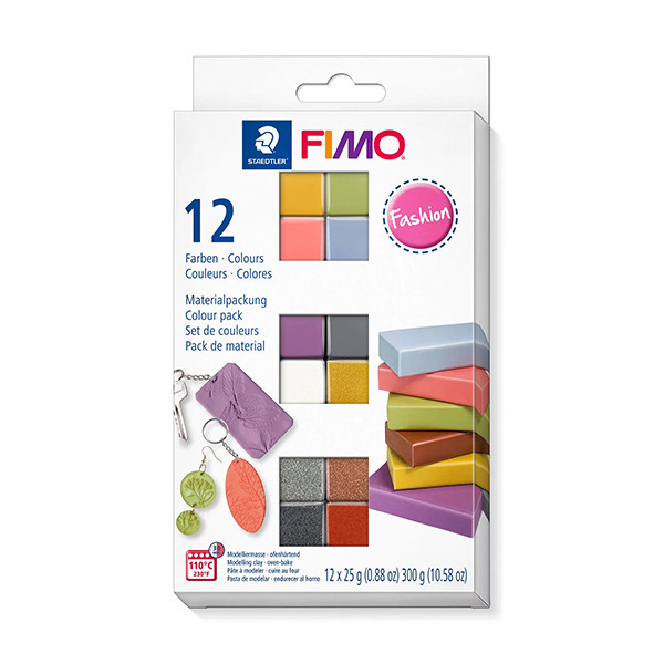 Staedtler Fimo klei soft 25g fashion (12 stuks) 8023C12-5 209650 - 1