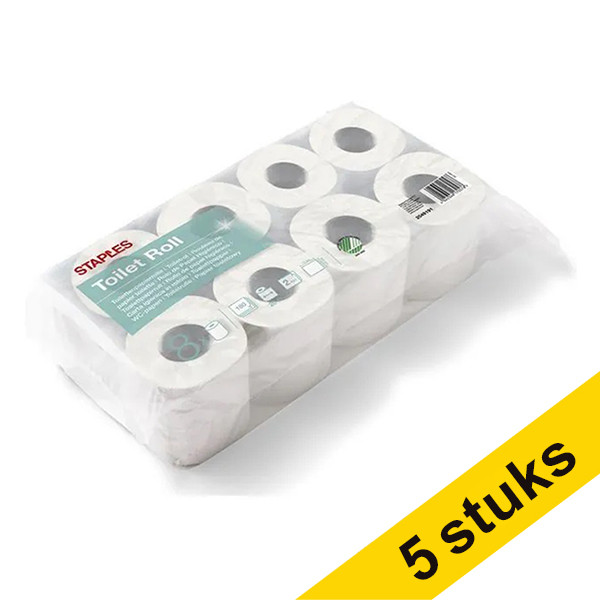 Staples Aanbieding: Staples toiletpapier 2-laags 40 rollen  390041 - 1