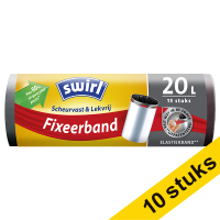 Aanbieding: 10x Swirl vuilniszakken met fixeerband voor pedaalemmers 20 liter (15 stuks)