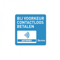 Tarifold zelfklevende waarschuwingssticker contactloos betalen (2 stuks) 7999826 400682