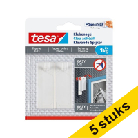 Aanbieding: 5x Tesa klevende spijker voor gevoelige oppervlakken 1 kg (2 stuks)