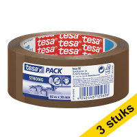 Tesa Pack Strong verpakkingstape bruin 38 mm x 66 m (3 rollen)