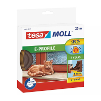 Tesa TesaMoll Classic E-profiel tochtstrip bruin 25 m x 9 mm 05464-00101-00 203309