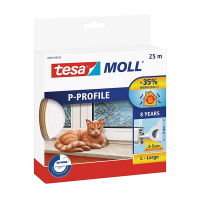 Tesa TesaMoll Classic P-profiel tochtstrip wit 25 m x 9 mm 05391-00100-00 203312