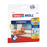 Tesa TesaMoll Classic P-profiel tochtstrip wit 6 m x 9 mm 05390-00100-00 203310