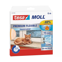 Tesa TesaMoll Premium Flexible tochtstrip transparant 6 m x 9 mm 05417-00200-02 203305