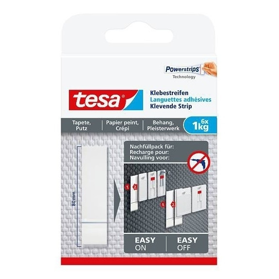 Tesa navulverpakking kleefstrips voor gevoelige oppervlakken 1 kg (6 stuks) 77771 77771-00000-00 77771-00000-20 202357 - 1