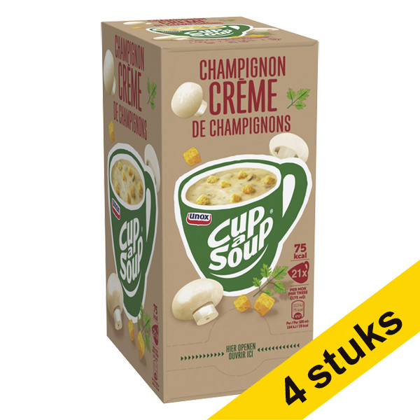 Unox Aanbieding: 4x Cup-a-Soup champignon crème 175 ml (21 stuks)  423043 - 1