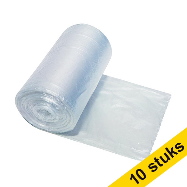 White label Aanbieding: 10x Vuilniszak wit 25 liter (50 stuks)  035174 - 1