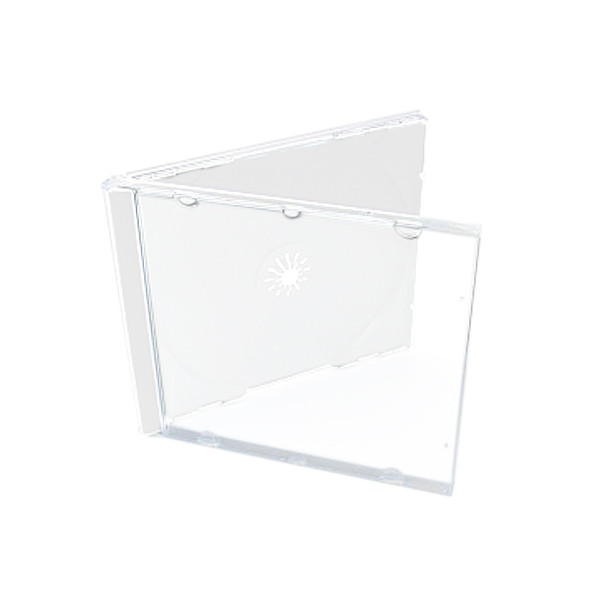 White label Cd-doosjes transparant met transparante tray (500 stuks)  050063 - 1