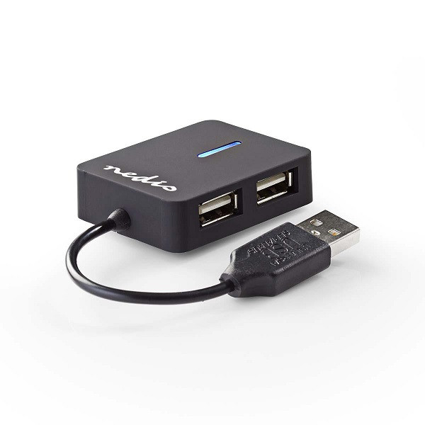 White label Nedis USB 2.0-hub compact (4 poorten) UHUBU2410BK K030200022 - 1