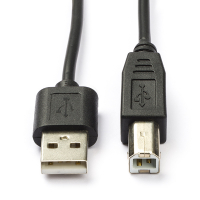 White label USB-A naar USB-B-kabel (1 meter) 96185 CCGP60100BK10 K5255.1 N010204007