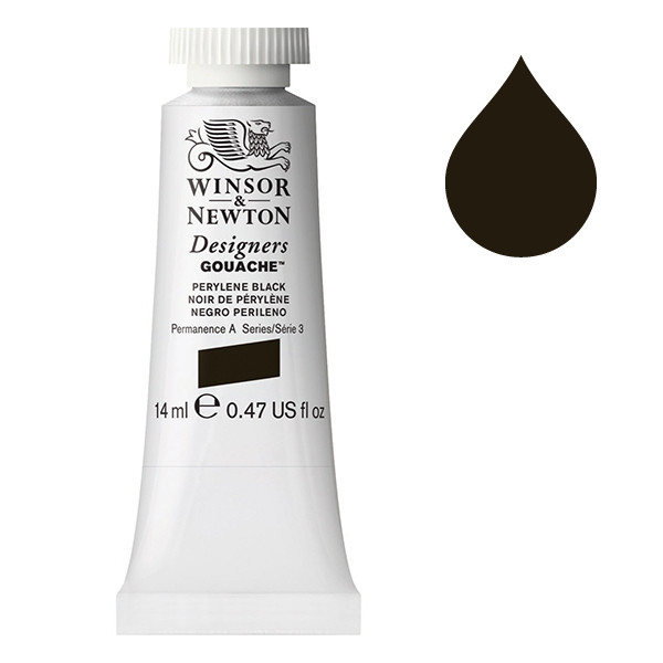 Winsor & Newton Designers gouache 505 perylene black (14 ml) 0605505 410608 - 1