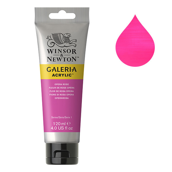 Winsor & Newton Galeria acrylverf 448 opera rose (120 ml) 2131448 410146 - 1