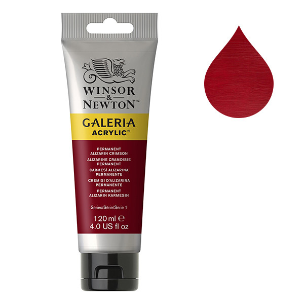 Winsor & Newton Galeria acrylverf 466 permanent alizarine crimson (120 ml) 2131466 410153 - 1