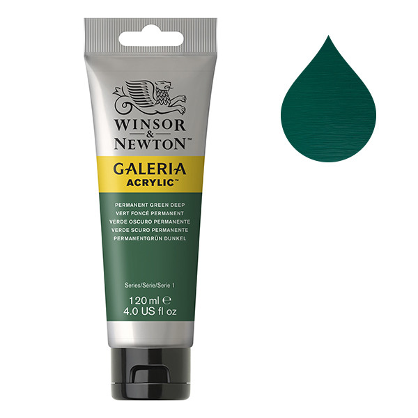 Winsor & Newton Galeria acrylverf 482 permanent green deep (120 ml) 2131482 410154 - 1