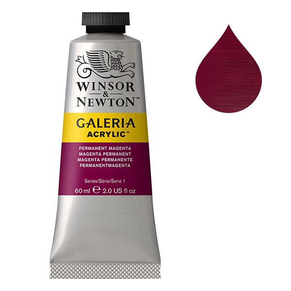 Winsor & Newton Galeria acrylverf 488 permanent magenta (60 ml) 2120488 410037 - 1