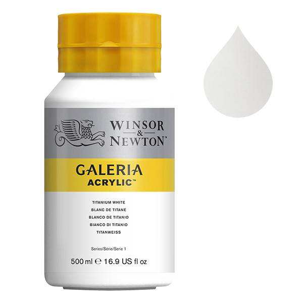 Winsor & Newton Galeria acrylverf 644 titanium white (500 ml) 2150644 410112 - 1