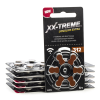 XX-TREME Longlife Extra 312 / PR41 / bruin gehoorapparaat batterij 60 stuks (123accu huismerk)  A1200012