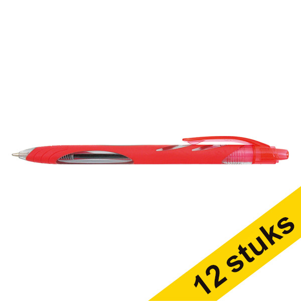 Zebra Pen Aanbieding: 12x Zebra OLA balpen rood  423813 - 1