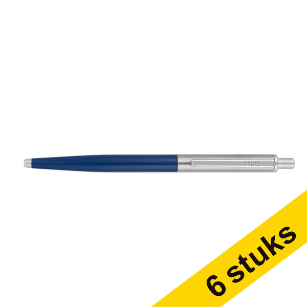 Zebra Pen Aanbieding: 6x Zebra 901 balpen blauw  423805 - 1